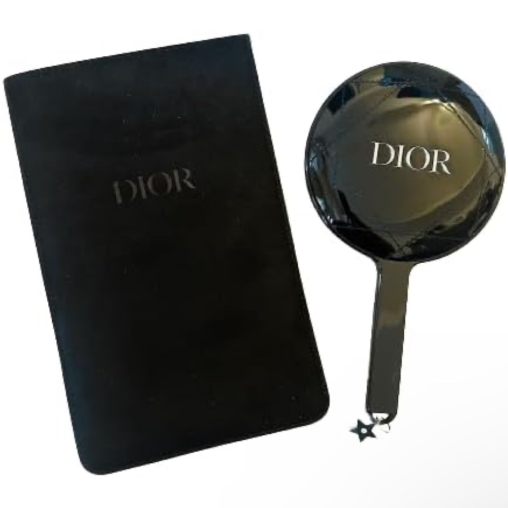 NWT Christian Dior Beauty Black Hand Mirror with Case 23 x 13cm NIB - Picture 5 of 15
